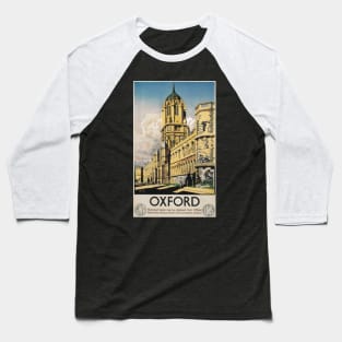 Oxford - Vintage Railway Travel Poster - 1938 Baseball T-Shirt